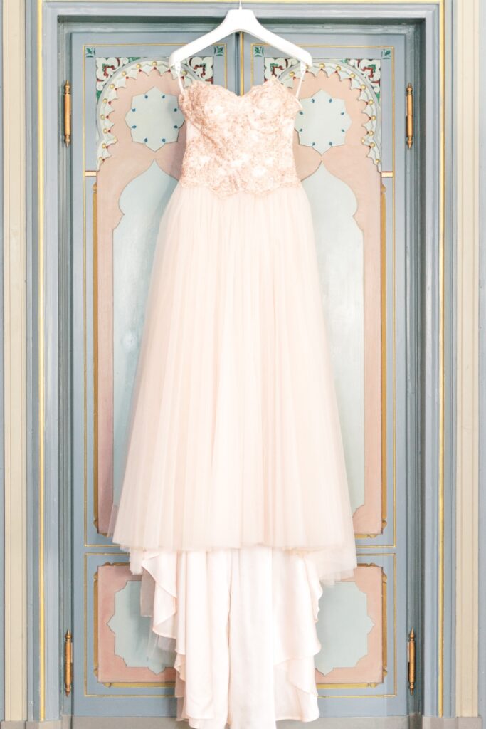 wedding dresses italy - pink wedding dress by atelier crespi wedding planner in italy